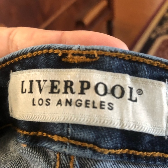 Liverpool Los Angeles ladies Blue High Rise ankle jeans - size 14/32 - Picture 6 of 8